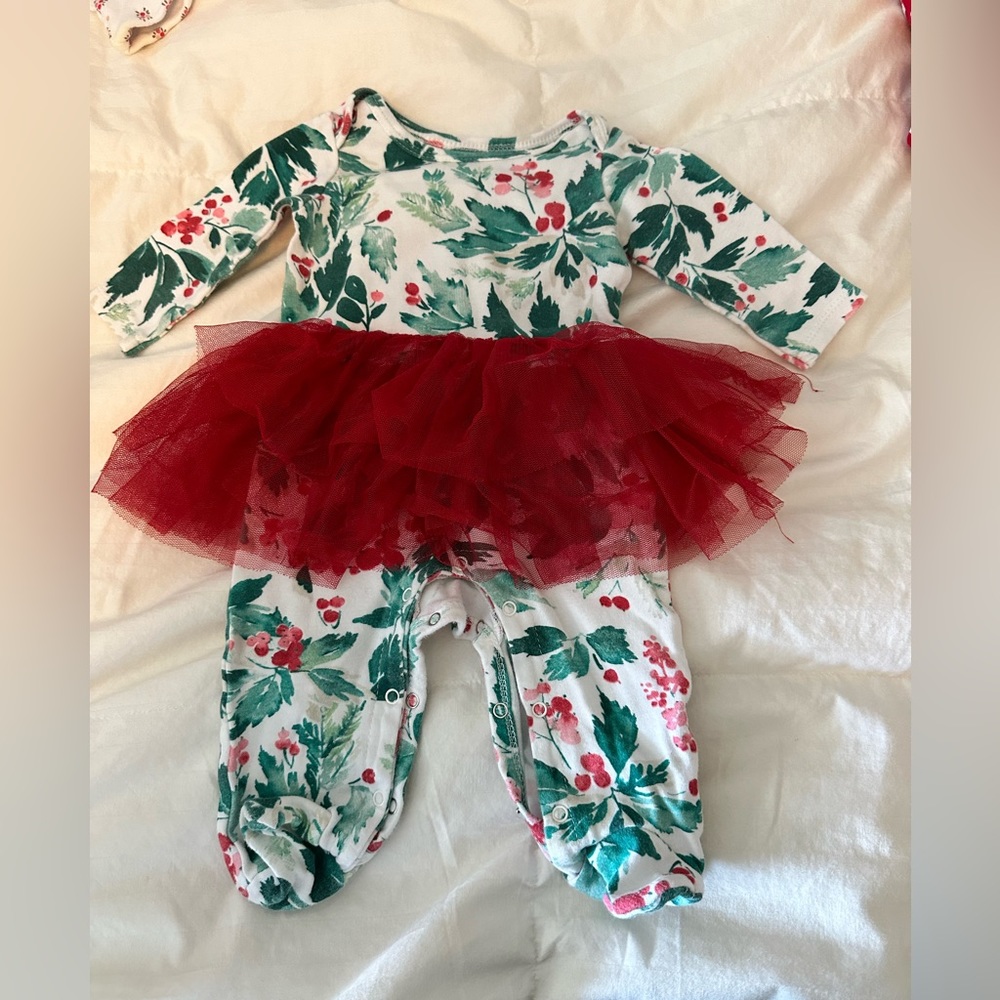 Christmas pajamas with built in tutu